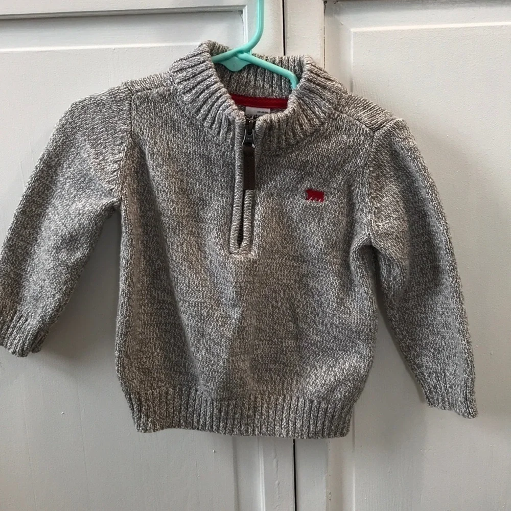 Carter's Cotton Gray Zip Up Jacket